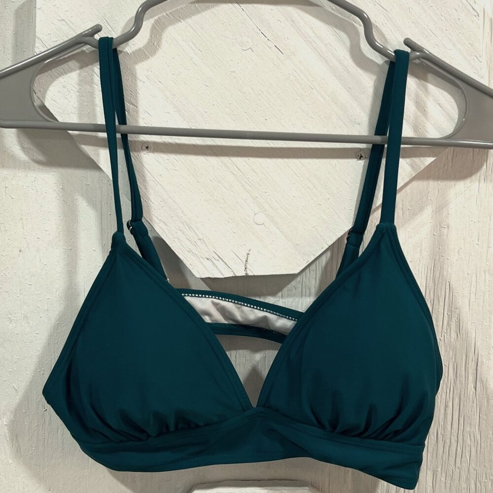 BNWT Teal Bikini Top – Adjustable & Stylish | Size L